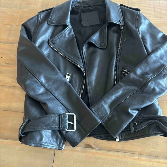Allsaints Leather Biker Jacket - Picture 2 of 7